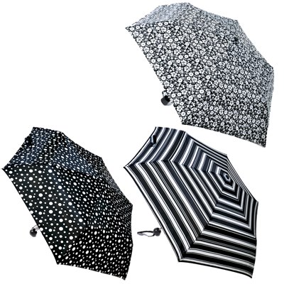 BALL HANDLE BLACK/WHITE MIXED UMB