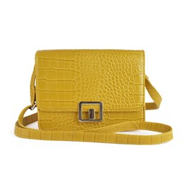 BB1157 SQUARE LOCK CROC XBODY BAG