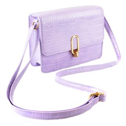 BB1181 PU CROC CROSS BODY BAG (LILAC)