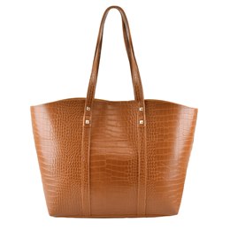 BB1182 CROC TOTE BAG (TAN)