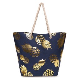 BB1205 Ladies Canvas Bag with Foil  Print Pineapple