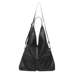 BB1227 BLACK SLOUCHY CROSSBODY BAG
