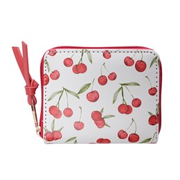 BB1247 LADIES SMALL CHERRY PRINT COIN PURSE