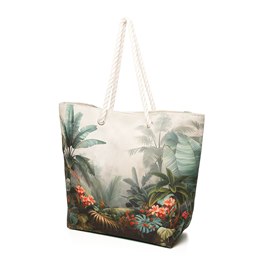 BB1260 JUNGLE PRINTED BEACH BAG