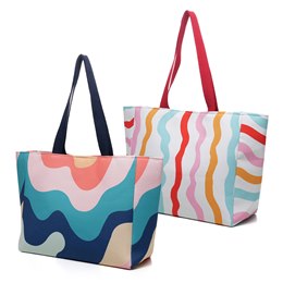 BB1261 ABSTRACT PATTERN TOTE BAG