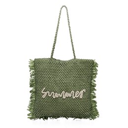 BB1262 SUMMER WOVEN FRINGE TOTE BAG