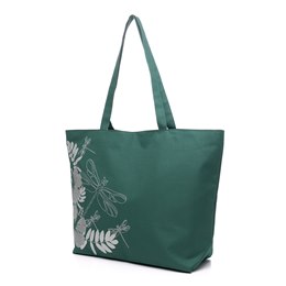 BB1274 GREEN DRAGONFLY TOTE BAG
