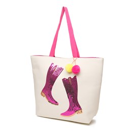 BB1279 COWGIRL SEQUIN BAG WITH POMPOM