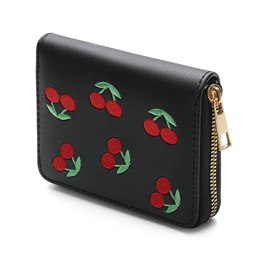BB1289 LADIES SMALL CHERRY PRINT COIN PURSE