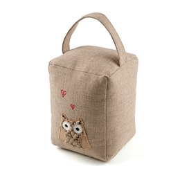 DD0020 BEIGE OWL  SQUARE DOOR STOP