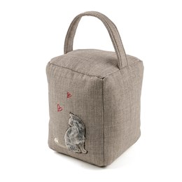 DD0021 GREY CAT SQUARE DOOR STOP