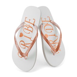 FT1852 LADIES BRIDE TRIBE PRINT FLIP FLOP (PINK/WHITE)