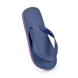 FT1868 BOYS PLAIN CONTRAST FLIP FLOP (BLUE/RED)