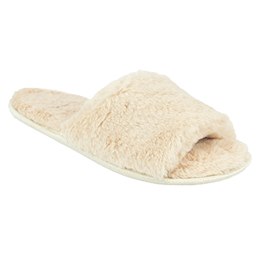 FT1935CR LADIES PLUSH SLIDER (CREAM)