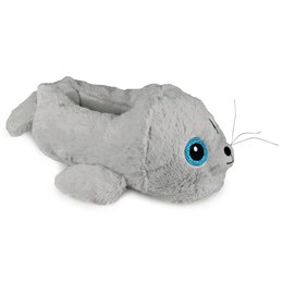 FT2003GY LADIES 3D SEAL SLIPPER (GREY)