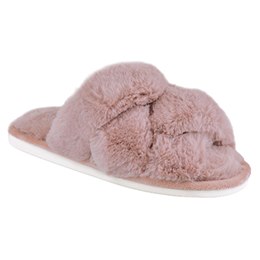 FT2346PKB LADIES SUPER PLUSH CROSSOVER SLIDER