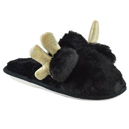 FT2386 KIDS XMAS ANTLER MULE (BLACK)