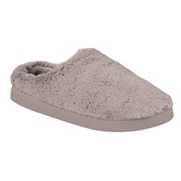 FT2419BR LADIES SUPER SOFT PLUSH MULE (BROWN)