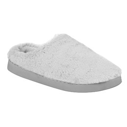 FT2419GY LADIES SUPER SOFT PLUSH MULE (GREY)