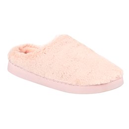 FT2419PK LADIES SUPER SOFT PLUSH MULE (PINK)