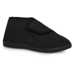 FT2519BK MENS CORD EASY ACCESS SLIPPER (BLACK)