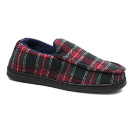 FT2537 MENS CHECKED FULL SLIPPER (RED)