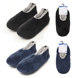 FT2609 MENS PLAIN SOFT SOLE SLIPPERS
