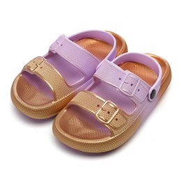 FT2634 KIDS GOLD & PURPLE OMBRE SLIDERS