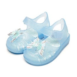 FT2636 KIDS BLUE GLITTER BUTTERFLY JELLY SHOES