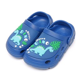 FT2639 KIDS BLUE DINO PRINT CLOGS (24-29)