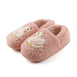 FT2652 KIDS FULL SLIPPER WITH SWAN EMBROIDERY