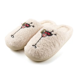 FT2665 LADIES COCKTAIL EMBROIDERED MULE SLIPPER