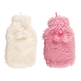 HH0255A PLUSH 2 LITRE HOT WATER BOTTLE WITH POM POM