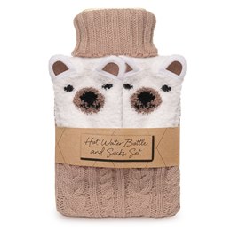 HH0414 1LT HWB/SOCK GIFT SET (BROWN)