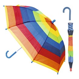New KS Brands UU0158 16 Panel Brightly Coloured Walking Umbrella in Blue/Pink 