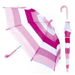 UU0005PK KIDS  STRIPED UMBRELLA IN PINK