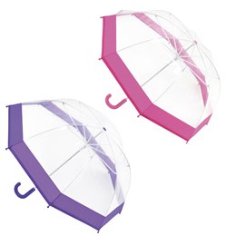 UU0373 KIDS PLAIN DOME WITH COLOURED EDGE UMBRELLA
