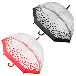 UU0400 LADIES HEARTS DOME UMBRELLA