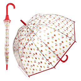 UU0463 LADIES MIXED FRUITS PRINTED DOME UMBRELLA