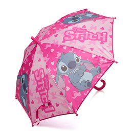 UU0483 DISNEY STITCH DELUXE KIDS UMBRELLA - PINK